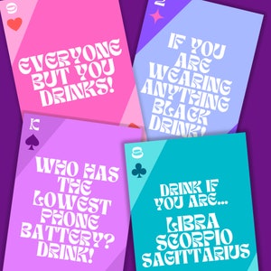 HIT THE DECK! Drinking Game | Deck of Cards featuring fun drinking game questions! | Digital Download