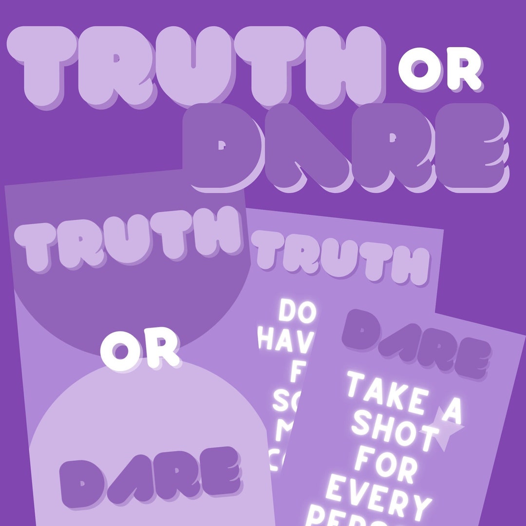 TRUTH OR DARE Card Game Digital Download Printable 20 Etsy