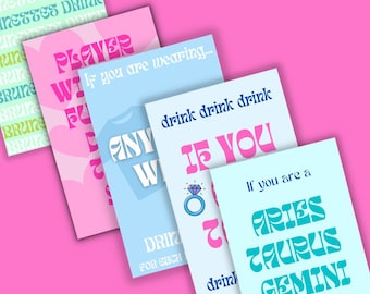 That’s the Spirit Drinking Card Game! | Digital Download | Perfect for pre-drinks, parties and celebrations | 40+ Cards!