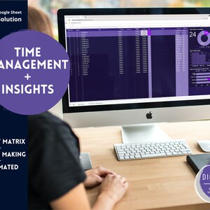 Time Management Insights Planner Template to help you look like your being productive | Colorblind-friendly Design