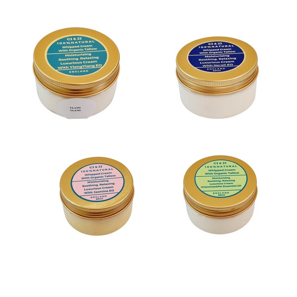 Grass-fed Tallow Cream Body Butter  Moisturiser Dry Chapped Hands And Feet 100% Natural 60ML