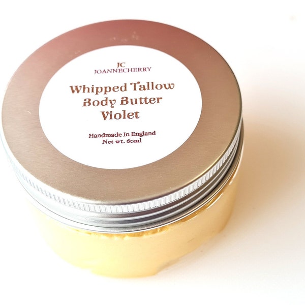 Whipped Tallow in Various Scent Organic Grass-Fed Tallow, Jojoba Oil and Rosehip Oil 60ml