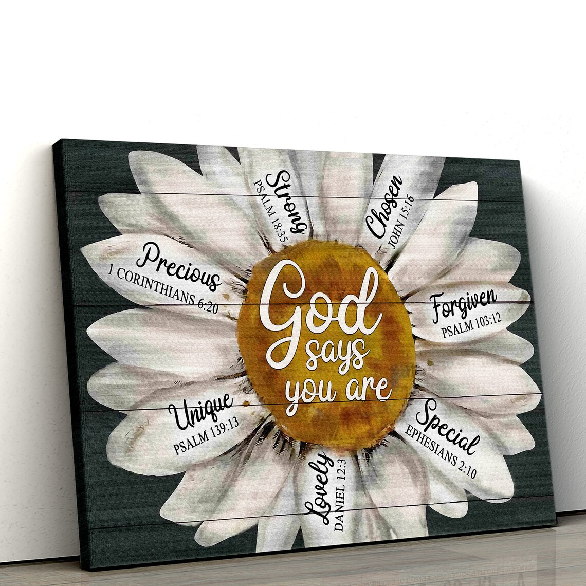 Daisy Flower Canvas God Say You Are Canvas Jesus Canvas God Etsy