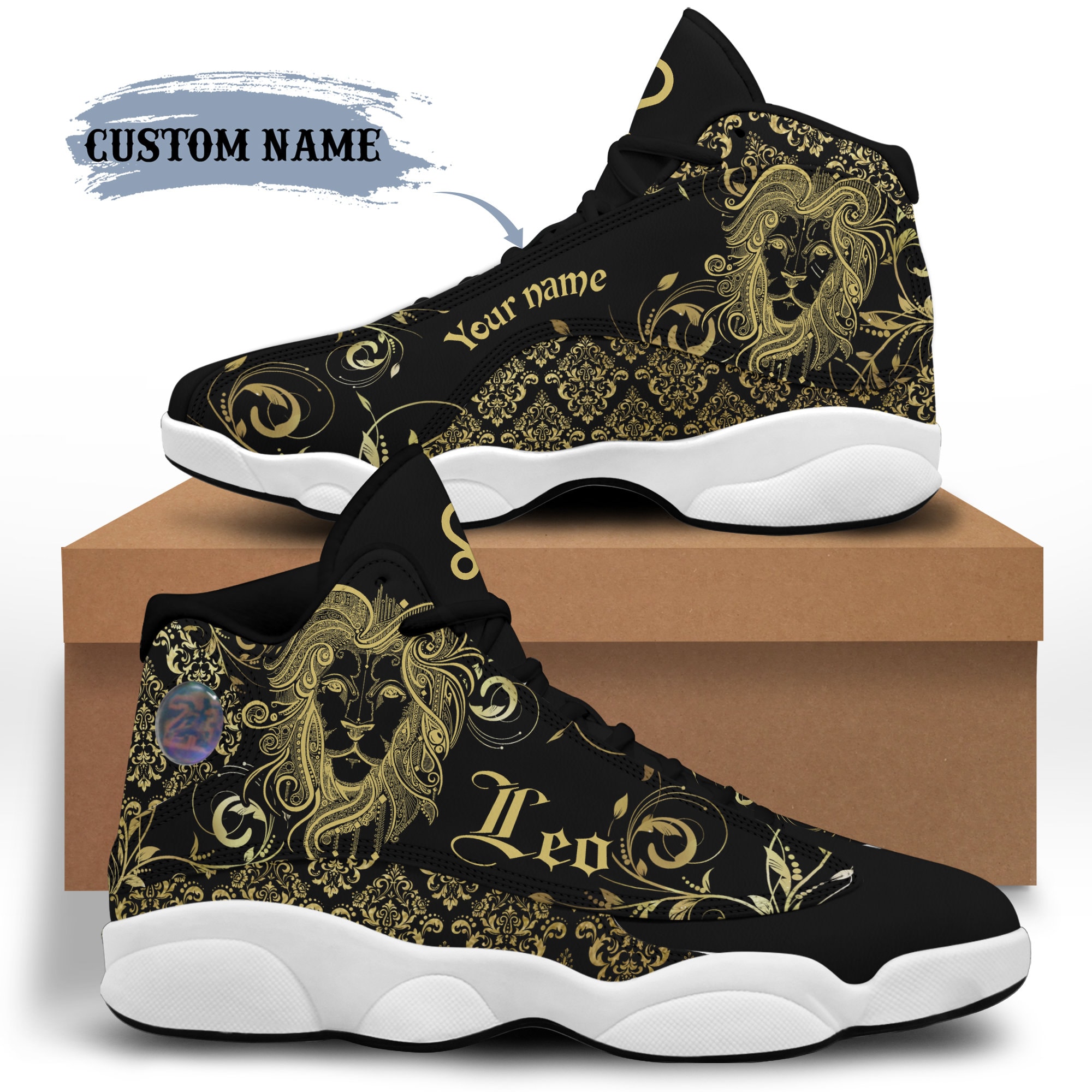 Leo Schuhe Leo JD 13 Schuhe Air Jordan 13 Sneakers Geschenk Etsy