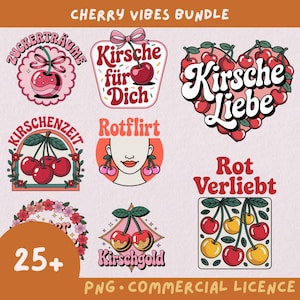 sommer lustige deutsche Sprüche , png cherry vibes german sayings sublimination, pod license, Beutel Tasche Geschenk, Sprüche für Shirt