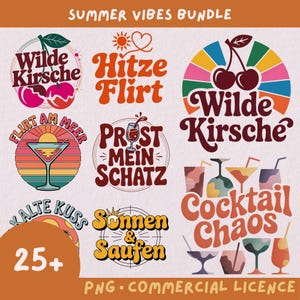 sommer lustige deutsche Sprüche , png summer vibes german sayings sublimination, pod license, Beutel Tasche Geschenk, Sprüche für Shirt