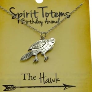 Pendant Necklace Spirit Totem Hawk I designed these to go along with your birth month