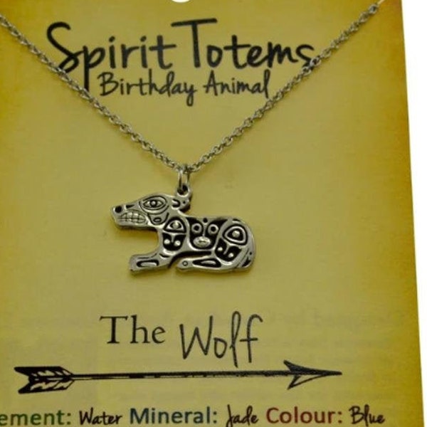 Pendant Necklace Spirit Totem Wolf I designed these to go along with your birth month
