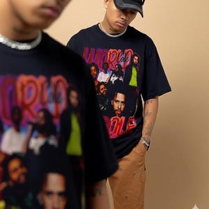 Vintage J Cole Rap T-Shirt: 90s Style Cotton Tee