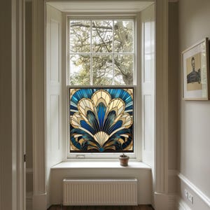 Art Deco Window Film, Privacy Film, Stained Glass Style