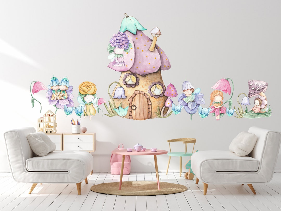 Fairy Wall Stickers, Fairy Wall Art, Fairy Wall Decals, Nursery Wall