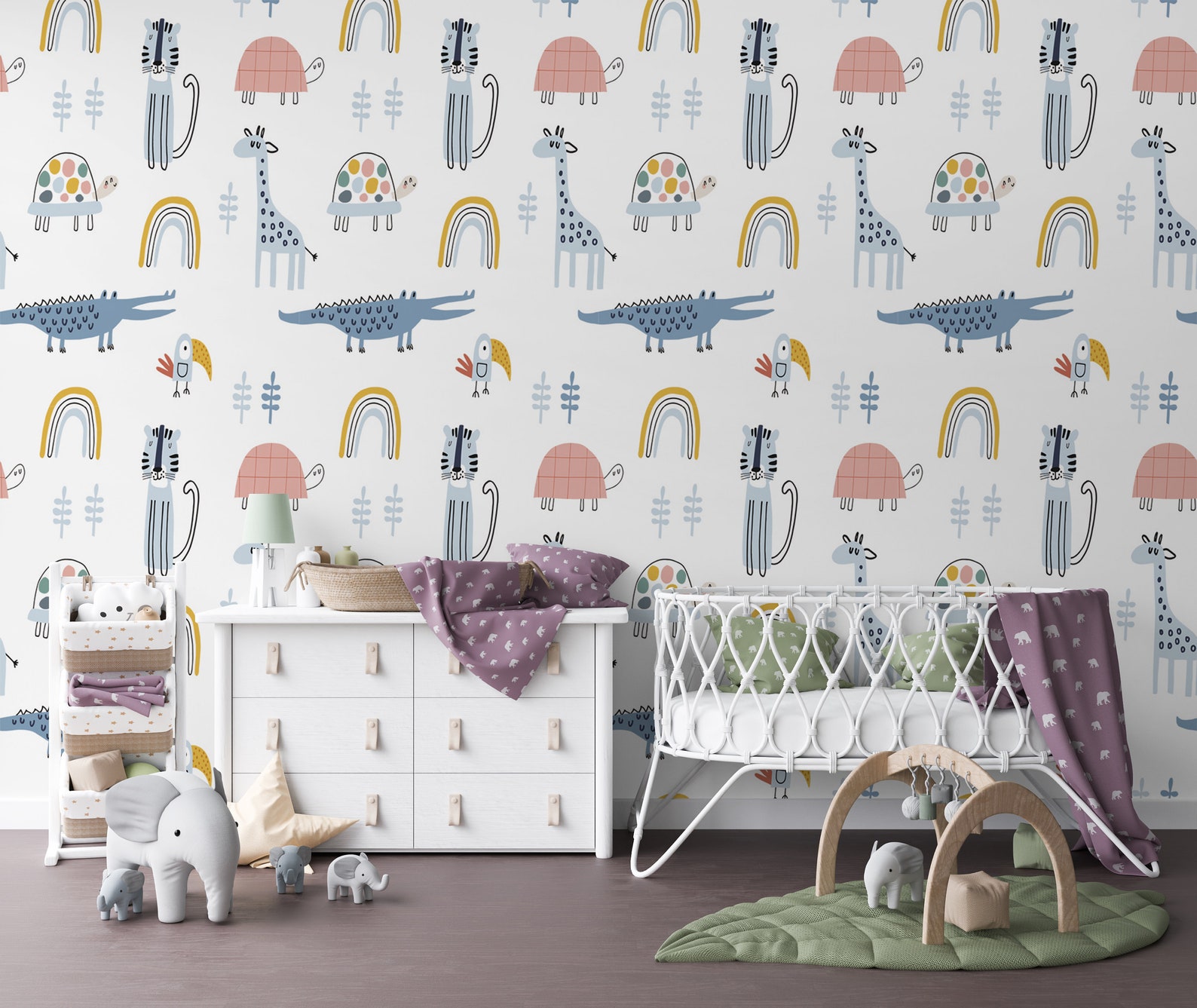Safari Nursery Wallpaper/Wallpaper For Nursery/Safari | Etsy