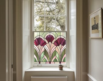 Art Deco Window Film, Privacy Window Film, Window Film, Decorative Window Film, Patterned Window Film, Coloured Window Film, Stained Glass
