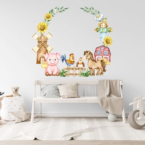 Nursery Wall Stickers, Tractor Wall Stickers, Farm Yard Wall Stickers, Animal Wall Stickers, Farm Animal Wall Stickers, Farm Animal Stickers