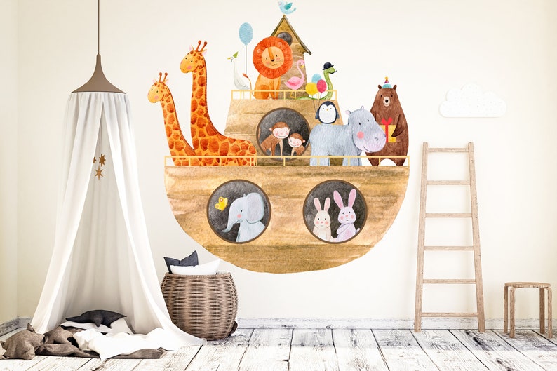 Noah's Ark Wall Stickers Noah's Ark Wall Decals Etsy