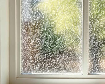 Frosted Privacy Window Film, Patterned Privacy Window Film, Window Film, Patterned Window Vinyl, Static Cling