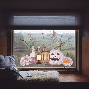 Kürbis Halloween Fenster Aufkleber, Halloween Fenster Aufkleber, Spinne Fenster Aufkleber, Halloween Fenster Dekor, Halloween Party Fenster Aufkleber