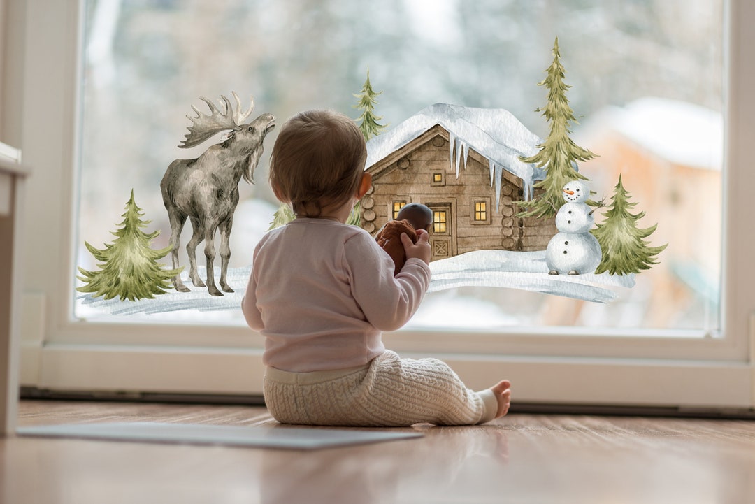 Bring the Magic Home With Double-sided Reusable Christmas Scene Window 