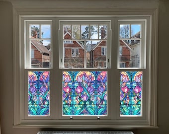 Art Deco Window Film, Privacy Window Film, Window Film, Decorative Window Film, Patterned Window Film, Coloured Window Film, Stained Glass