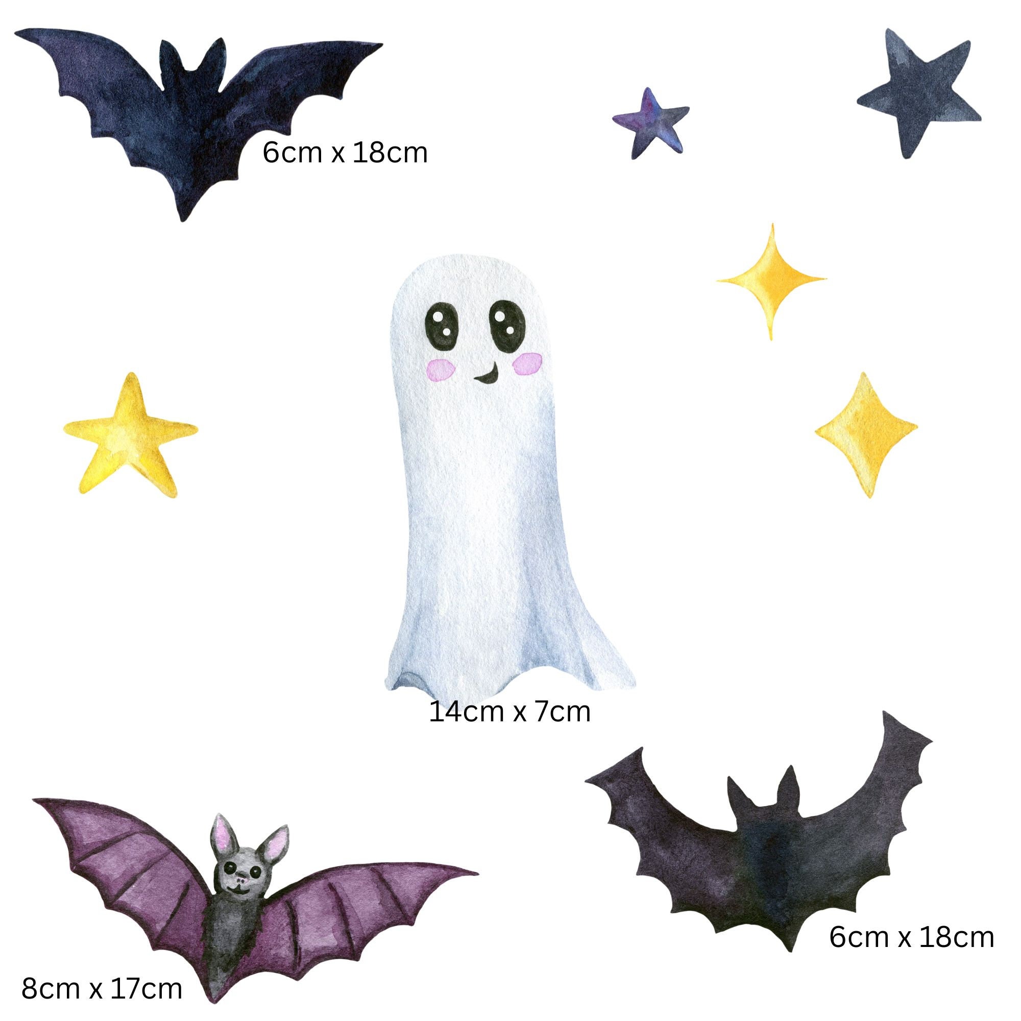 Lot De 8 Autocollants Vinyle Chauve-Souris Noirs Pour Halloween - Décoration Mur Ou Fenêtre