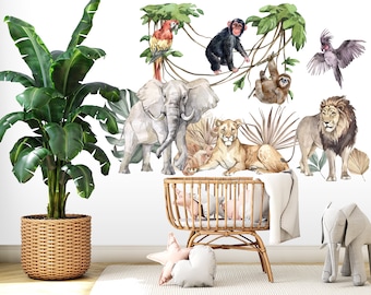 Safari Wall Stickers, Safari Wall Decal, Jungle Wall Stickers, Safari wall decals, Jungle Stickers For Walls, Safari Wallpaper, Jungle