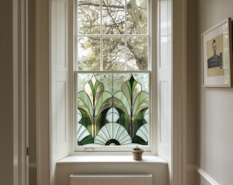 Art Deco-film för målat glas - Sekretessskyddande
