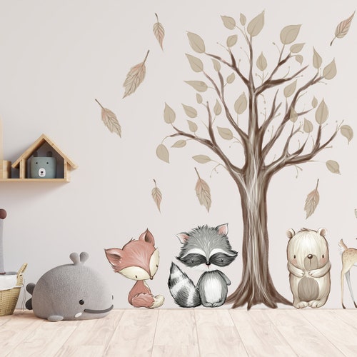 Woodland Nursery Decor in the UK Nursery Wall Décor Woodland Etsy