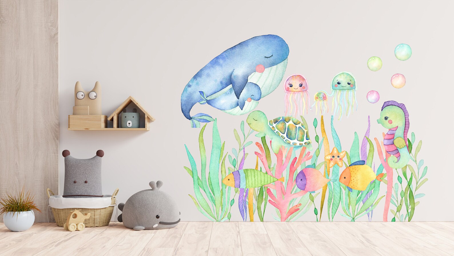 Ocean Wall Stickers Under the Sea Stickers Fish Wall Etsy UK