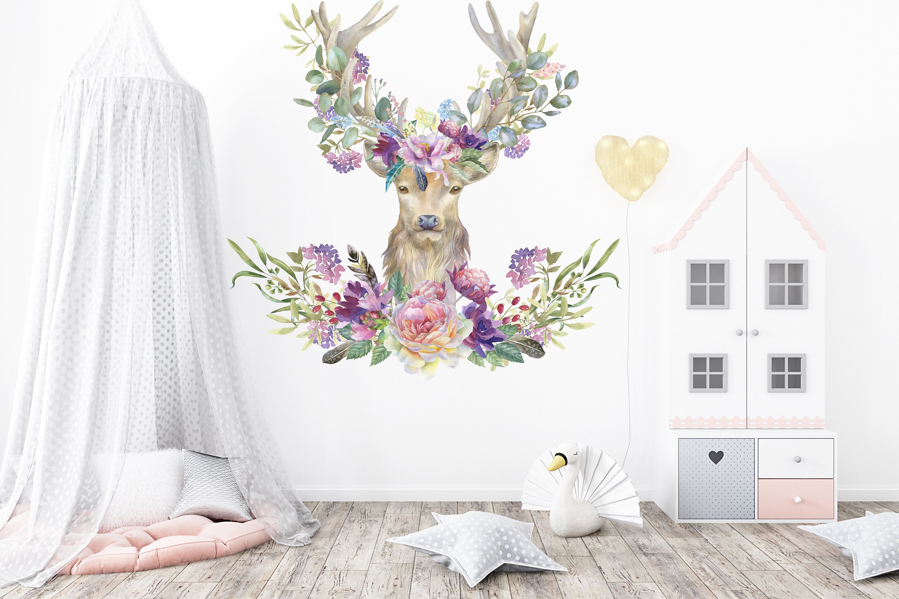 Woodland Nursery Decor In The UK Nursery wall décor Boho