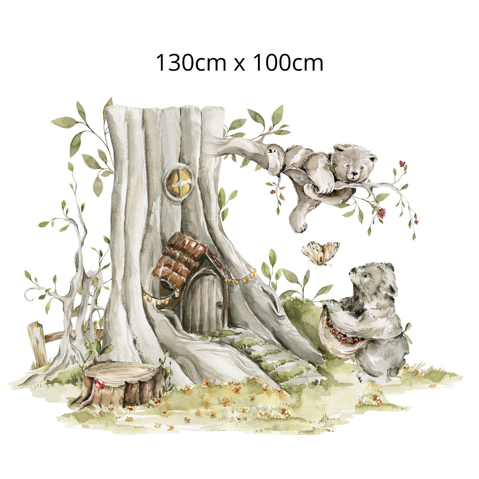 Woodland Wall Stickers Nursery Wall Stickers Woodland Etsy