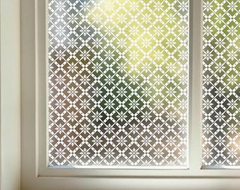 Frosted Privacy Window Film, Decorative Privacy Window Film, Window Film, Patterned Window Vinyl, Static Cling, Privacy Window Decoration