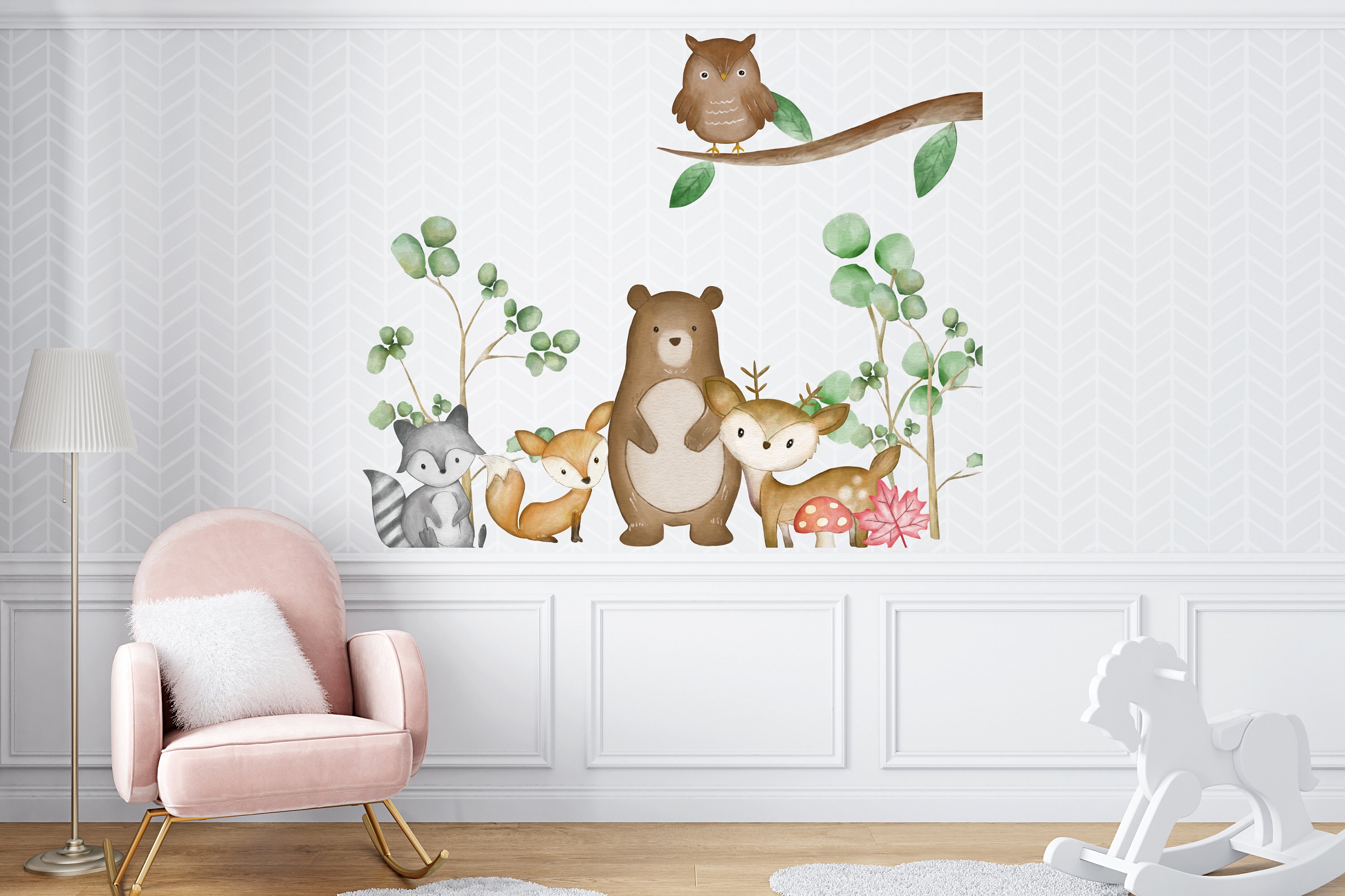 Woodland Nursery Decor in the UK Nursery Wall Décor Woodland - Etsy UK