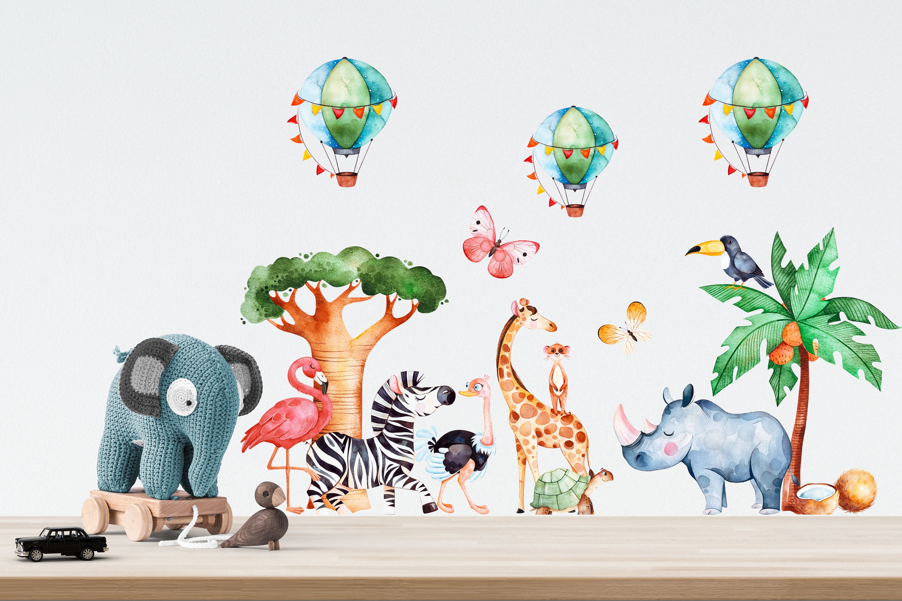 Safari Nursery Wall Stickers Wall Stickers For Nursery Etsy
