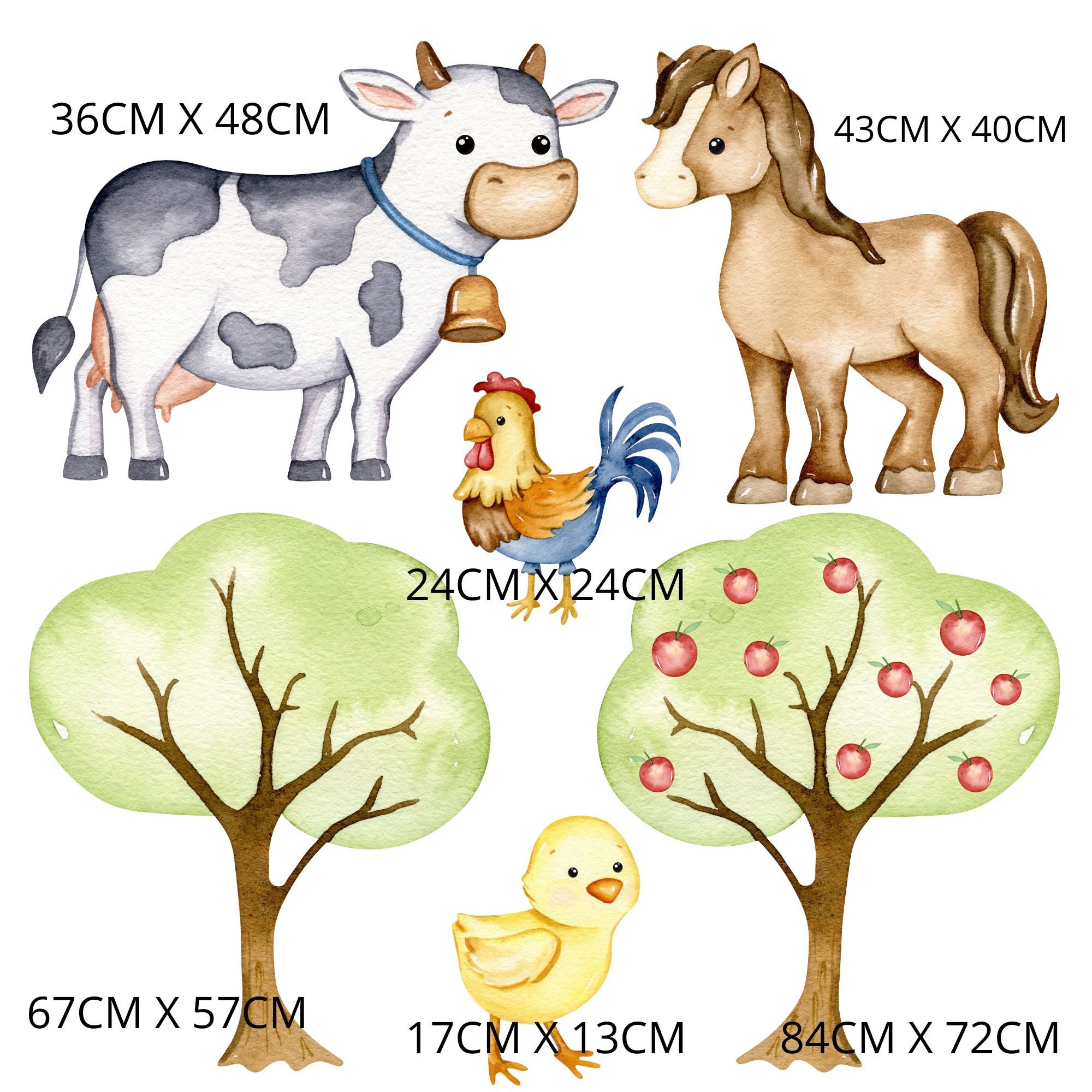 Nursery Wall Stickers Tractor Wall Stickers Farm Yard Wall Etsy