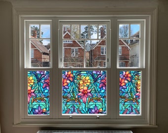 Art Deco Window Film, Privacy Window Film, Window Film, Decorative Window Film, Patterned Window Film, Coloured Window Film, Stained Glass