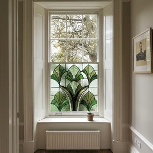 Stained Glass Window Film - Decorative Adhesive Privacy Film - Light Filtering Window Covering - Privacy Window Film - Easy to Install