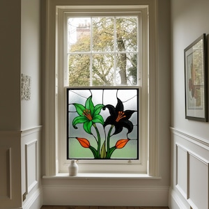 Floral Window Film, Privacy Window Film, Art Deco Window Film, Decorative Window Film, Front Door Window Film, Stained Glass Window Film