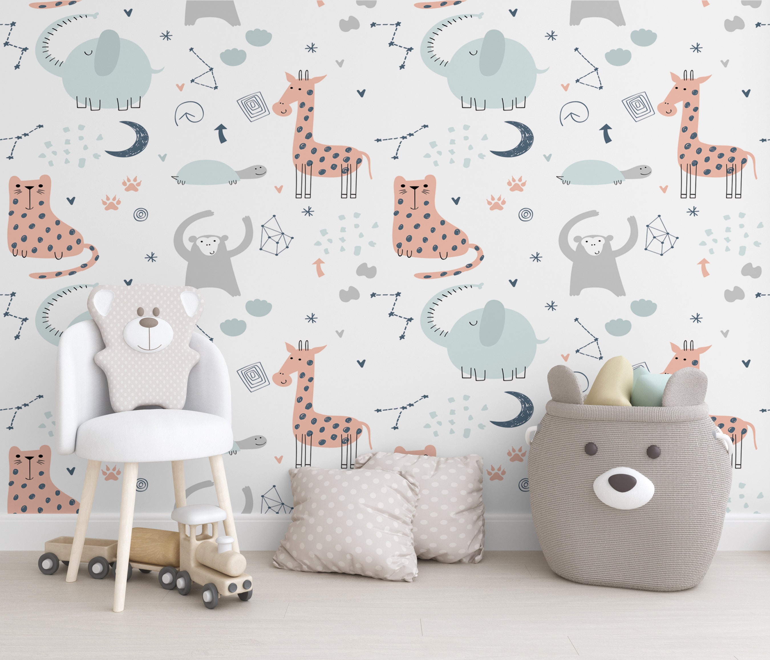 Woodland Nursery Wallpaper/Wallpaper For Nursery/Woodland Etsy