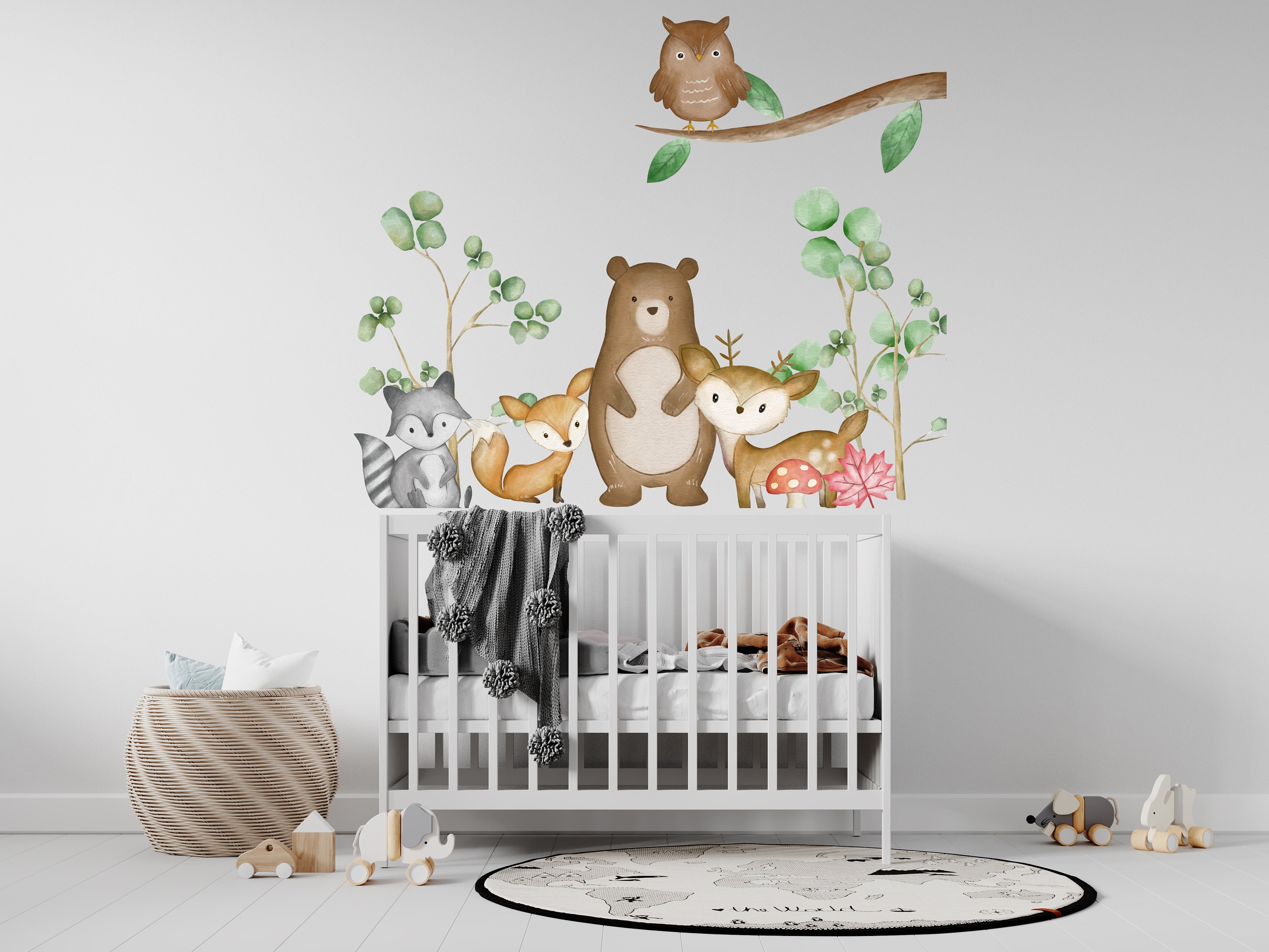 Woodland Nursery Decor in the UK Nursery Wall Décor Woodland Etsy UK