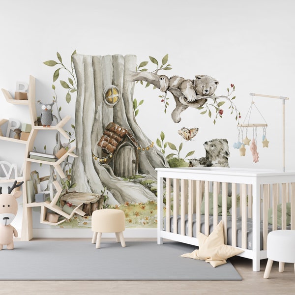 Woodland Wall Stickers,  Nursery wall Stickers, Woodland Nursery Decor, Woodland Nursery, Woodland Wall Stickers, Woodland animals, Woodland