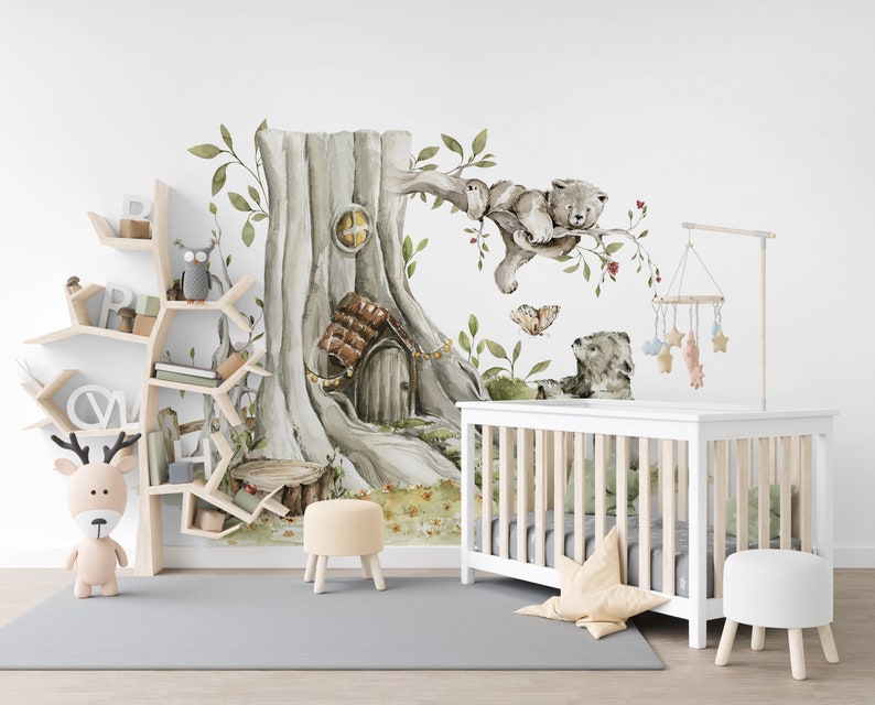 Woodland Wall Stickers Nursery Wall Stickers Woodland Etsy