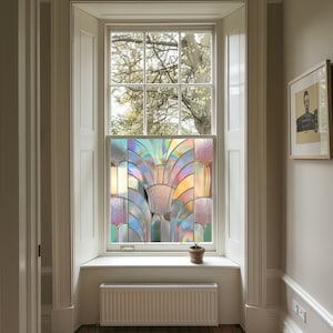 Art Deco Window Film, Privacy Window Film, Decorative Window Film, Patterned Window Film, Bathroom Window Film, Stained Glass Window Film