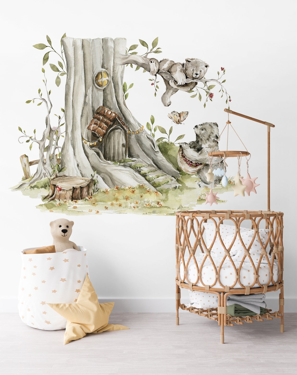 Woodland Wall Stickers Nursery Wall Stickers Woodland Etsy
