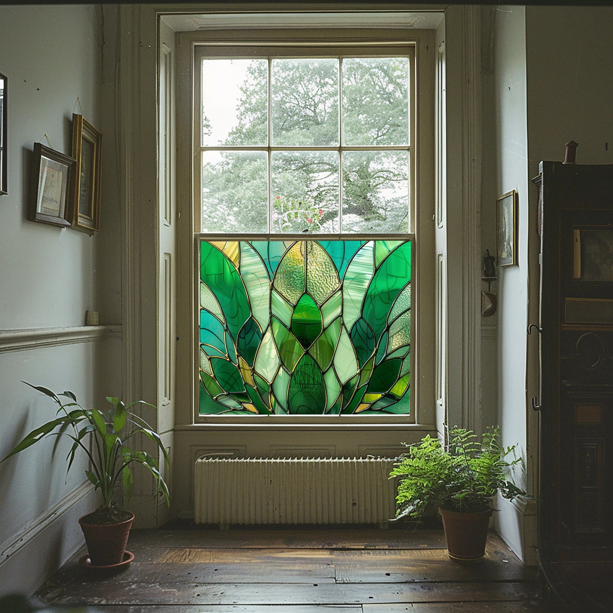 Art Deco Window Film, Privacy Window Film, Window Film, Decorative Window Film, Patterned Window Film, Coloured Window Film, Stained Glass