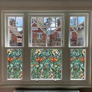 Art Deco Window Film, Privacy Window Film, Window Film, Decorative Window Film, Patterned Window Film, Coloured Window Film, Stained Glass