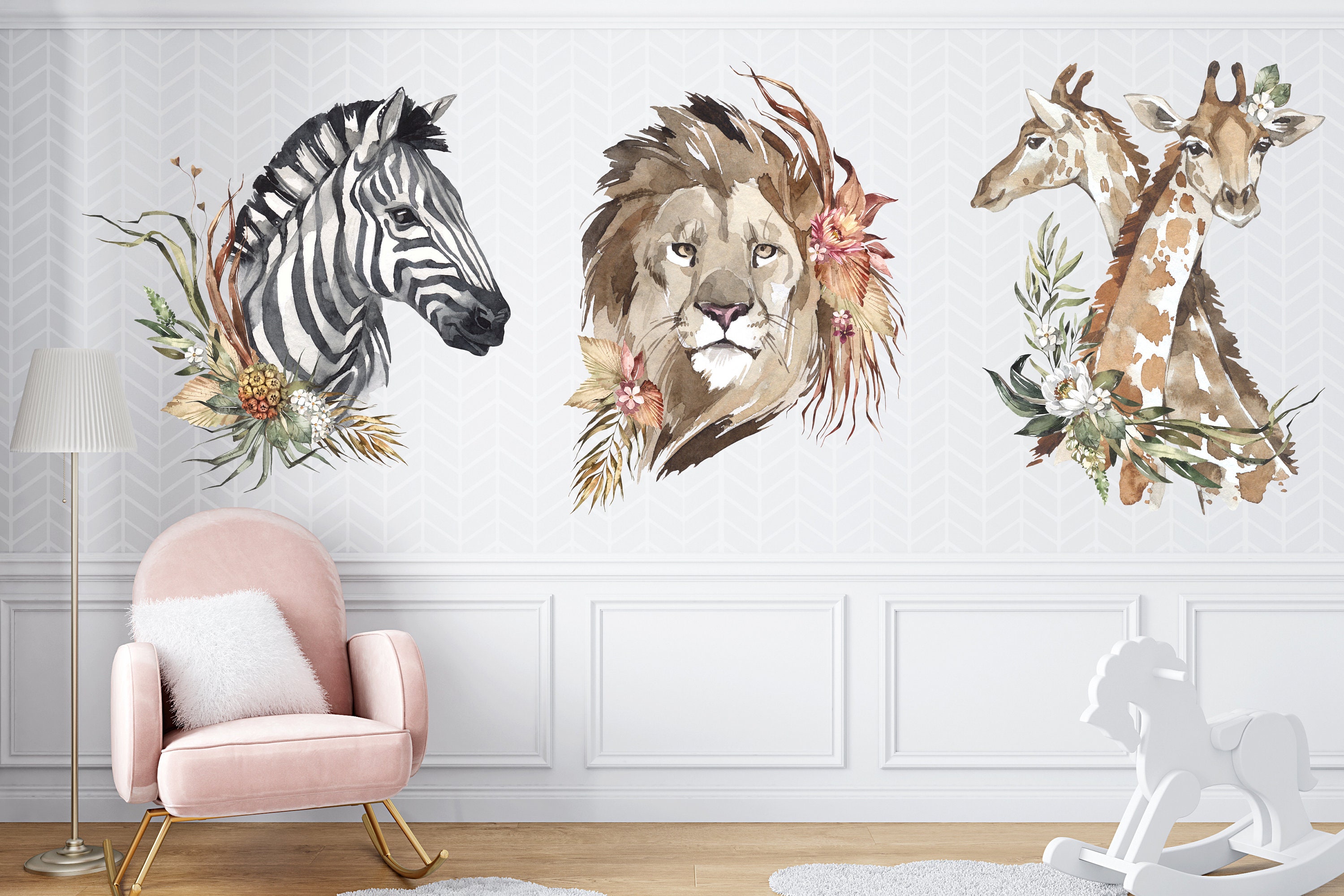 Nursery Wall Stickers Safari Nursery Decor Safari wall Etsy