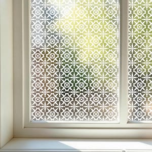 Frosted Privacy Window Film, Patterned Privacy Window Film, Patterned Window Vinyl, Static Cling Window Film, Frosted Window Cling