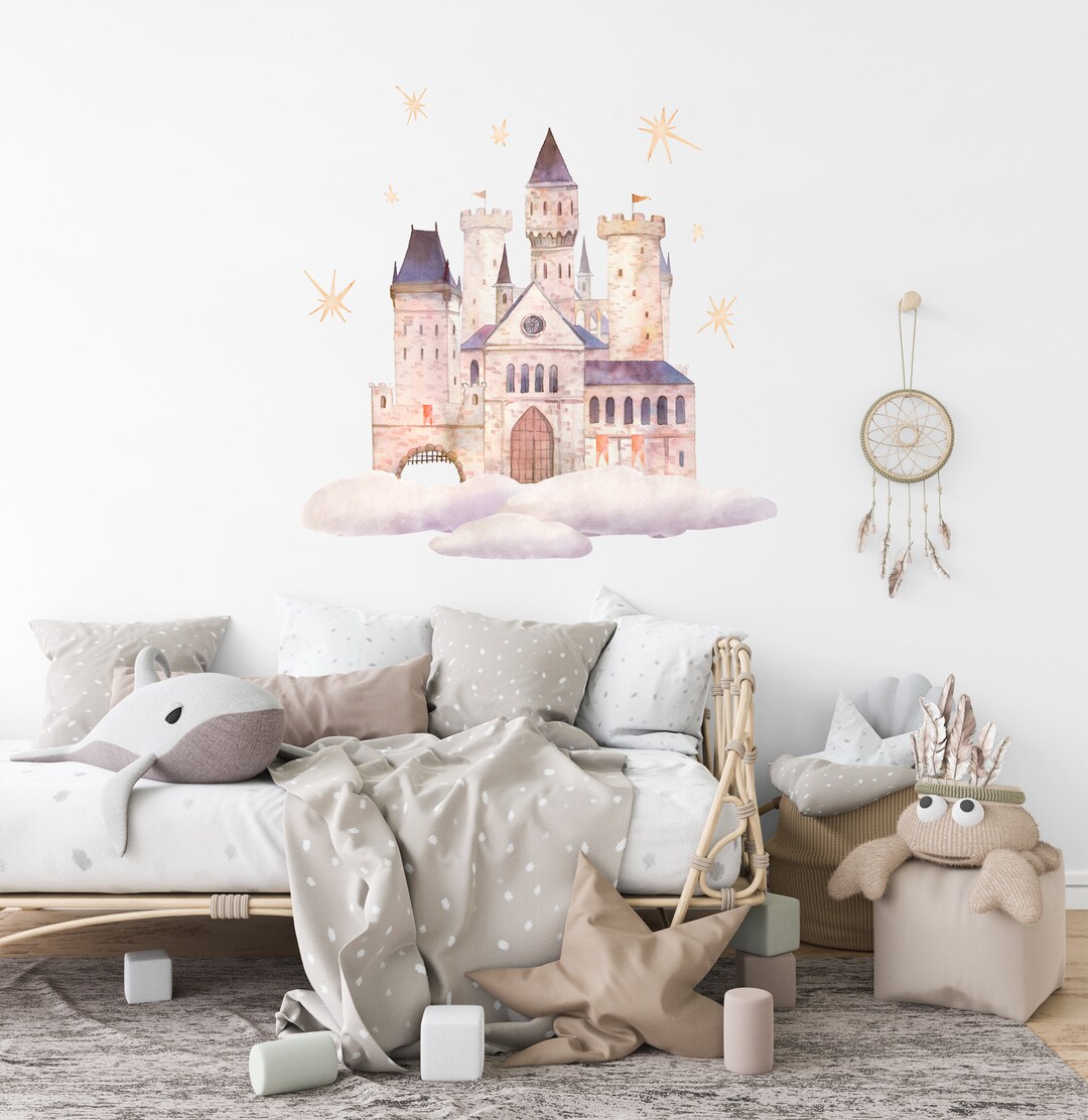 Princess Wall Decals, Nursery Stickers, Girls Wall Stickers, Stickers for Girls Room, Castle