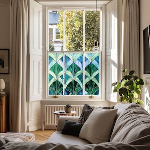 Window Film, Privacy Window Film, Art Deco Window Film, Decorative Window Film, Window, Kitchen Window Film, Stained Glass Window Film