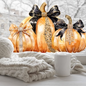 Pumpkin window Decals, Autumn Window Stickers, Halloween Window Decorations, Pumpkin Window Clings, Reusable Pumpkin Window Stickers,